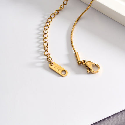 Collar Metálico De Moda De Acero Inoxidable Sencillo Con Colgante De Concha Casual