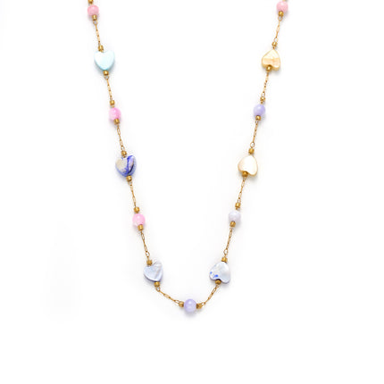 Collar Colorido De Acero Inoxidable Con Estrellas O Corazones O Flores De Concha De Estilo Étnico
