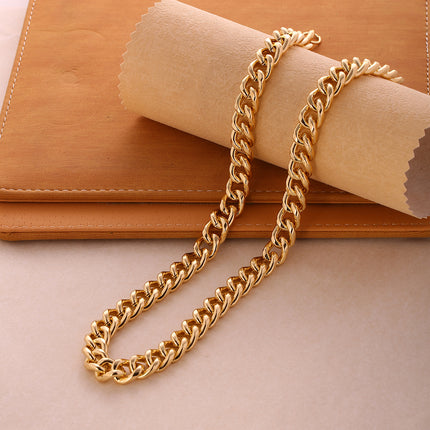 Collar Larga De Estilo Hip-Hop Para Hombre De Cobre Chapado En Oro 14K