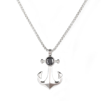 Collar Para Hombre Con Colgante De Lanza Vintage De Acero Inoxidable