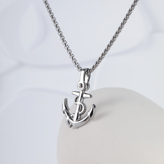 Collar Con Diseño Colgante De Flecha Estilo Hip-Hop Para Hombre De Acero Inoxidable