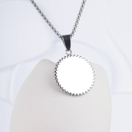 Collar Con Diseño Colgante Vintage De Brújula Para Hombre De Acero Inoxidable