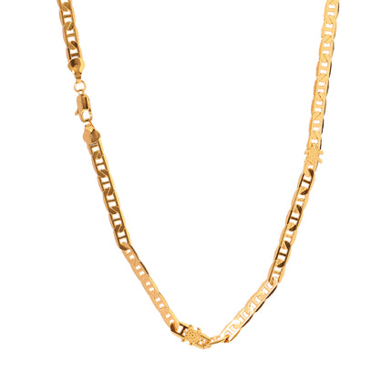 Collar Con Diseño Hip Hop Vintage Para Hombre De Cobre Chapado En Oro 14K