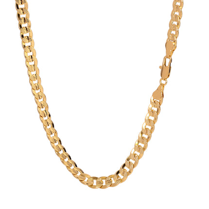 Collar Para Hombre De Estilo Moderno Y Sofisticado De Cobre Chapado En Oro 14K
