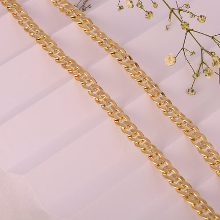Collar Para Hombre De Estilo Moderno Y Sofisticado De Cobre Chapado En Oro 14K
