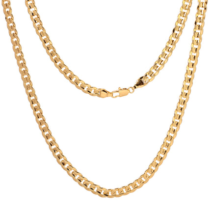 Collar Para Hombre De Estilo Moderno Y Sofisticado De Cobre Chapado En Oro 14K