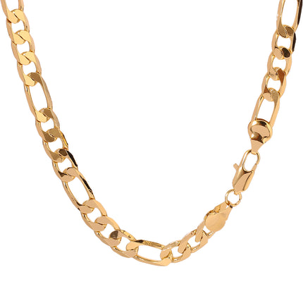 Collar De Cadena Minimalista Y Versátil De Cobre En Oro 14K Para Hombre