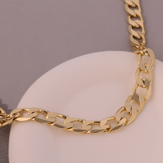 Collar Con Diseño De Moda Y Estilo Hip Hop Para Hombre De Cobre Chapado En Oro 14K