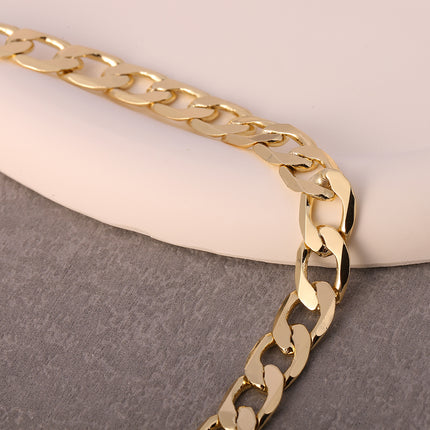Collar Con Diseño De Moda Y Estilo Hip Hop Para Hombre De Cobre Chapado En Oro 14K