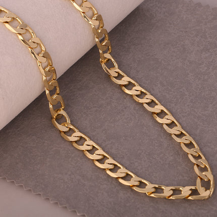 Collar Con Diseño De Moda Y Estilo Hip Hop Para Hombre De Cobre Chapado En Oro 14K