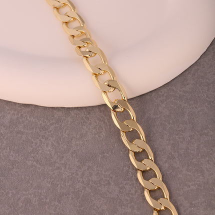 Collar Con Diseño De Moda Y Estilo Hip Hop Para Hombre De Cobre Chapado En Oro 14K