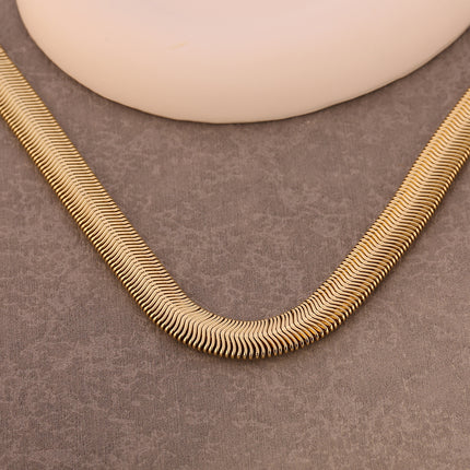Collar De Cadena Serpiente En Oro 14K, Estilo Ins 45cm y 60cm Disponibles