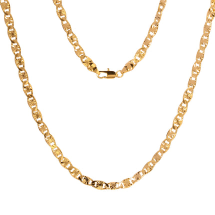 Collar Con Diseño Plano Moda Y Moderno Para Hombre De Cobre Chapado En Oro 14K