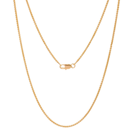 Collar De Cadena Con Diseño Geométrico Torcido En Oro De 14K