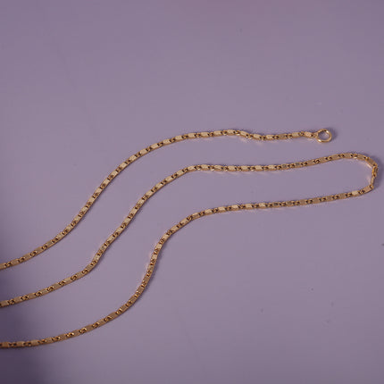 Collar De Cobre Chapado En Oro 14K, Cadena Minimalista y Moderna para Mujer