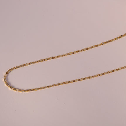 Collar De Cobre Chapado En Oro 14K, Cadena Minimalista y Moderna para Mujer