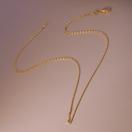 Collar De Cobre Chapado En Oro 14K, Cadena Minimalista y Moderna para Mujer