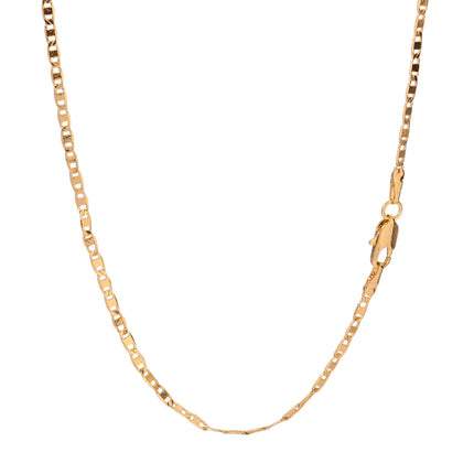 Collar De Cadena Lisa De Cobre Chapado En Oro De 14K Clásico Y Versátil