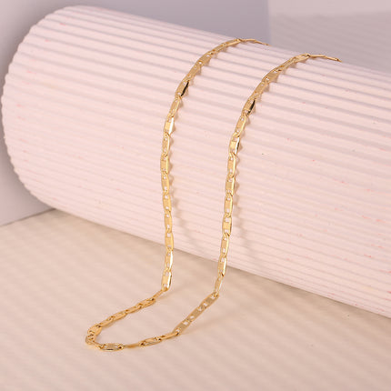 Collar De Cadena Chapado En Oro 14K Estilo Versátil Y Diseño Con Volumen