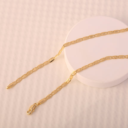 Collar De Cadena Chapado En Oro 14K Estilo Versátil Y Diseño Con Volumen