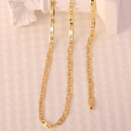 Collar De Cadena Chapado En Oro 14K Estilo Versátil Y Diseño Con Volumen