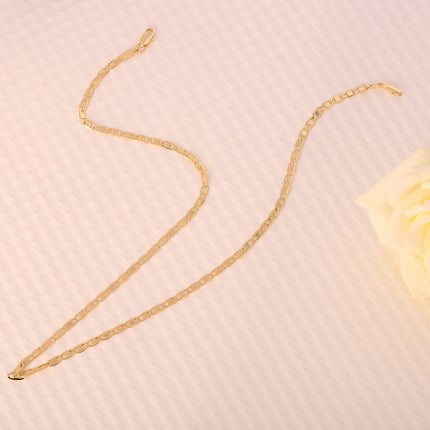 Collar De Cadena Chapado En Oro 14K Estilo Versátil Y Diseño Con Volumen