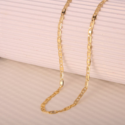 Collar De Cadena Chapado En Oro 14K Estilo Versátil Y Diseño Con Volumen