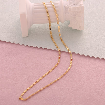 Collar De Cadena Cobre Chapados En Oro De 14K Estilo Vintage Y Simple