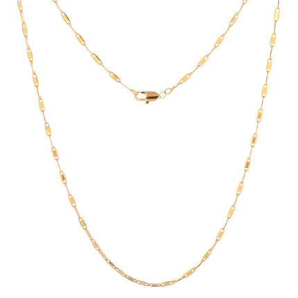 Collar Chapado En Oro De 14K Estilo Minimalista Con Cadena Clavícula