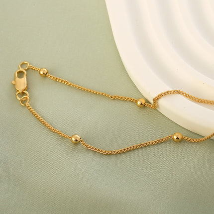 Collar Chapado En Oro De 14K Con Detalles De Pequeñas Esferas Doradas