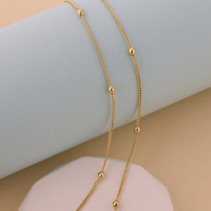 Collar Chapado En Oro De 14K Con Detalles De Pequeñas Esferas Doradas