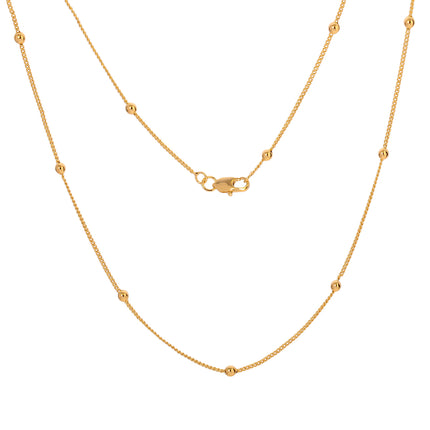 Collar Chapado En Oro De 14K Con Detalles De Pequeñas Esferas Doradas