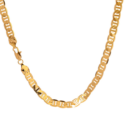 Collar De Cadena De Cobre Chapada En Oro De 14K En Forma De Nariz De Cerdo
