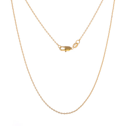 Collar De Cadena Fina Para Mujer Con Diseño Simple, Cobre Chapado En 14K