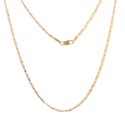 Collar De Cadena Con Diseño De Nariz De Cerdo, Enchapado Oro 14K