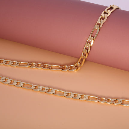 Collar De Cadena Versátil De Cerradura De Dos Tamaños De Moda Sencillo