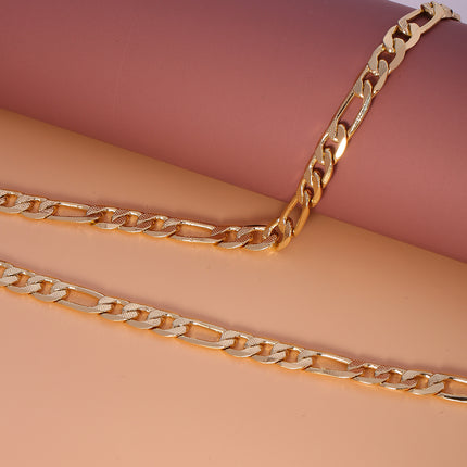 Collar De Cadena Versátil De Cerradura De Dos Tamaños De Moda Sencillo