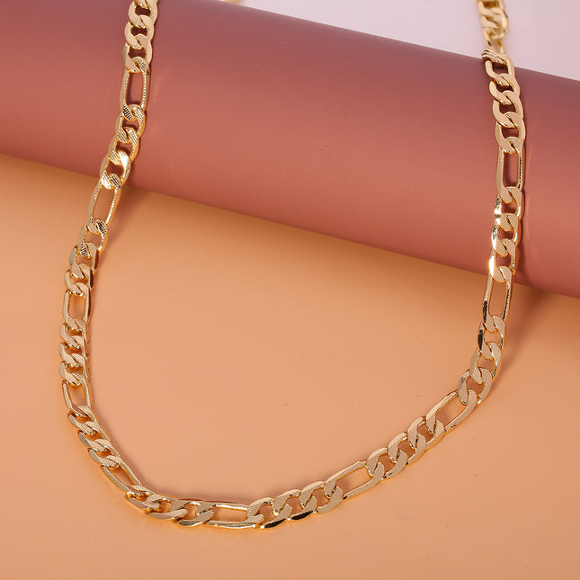 Collar De Cadena Versátil De Cerradura De Dos Tamaños De Moda Sencillo