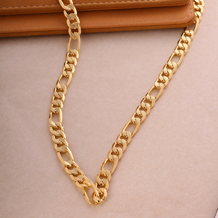 Collar De Cadena Versátil De Cerradura De Dos Tamaños De Moda Sencillo