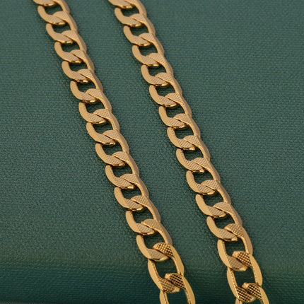 Collar Para Hombre De Estilo Hip Hop Con Baño De Cobre Chapado En Oro 14K