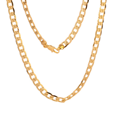 Collar Para Hombre De Estilo Hip Hop Con Baño De Cobre Chapado En Oro 14K