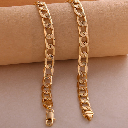 Collar Para Hombre De Estilo Hip Hop Con Baño De Cobre Chapado En Oro 14K