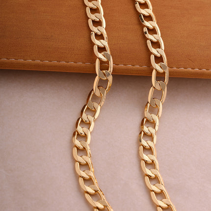 Collar Para Hombre De Estilo Hip Hop Con Baño De Cobre Chapado En Oro 14K