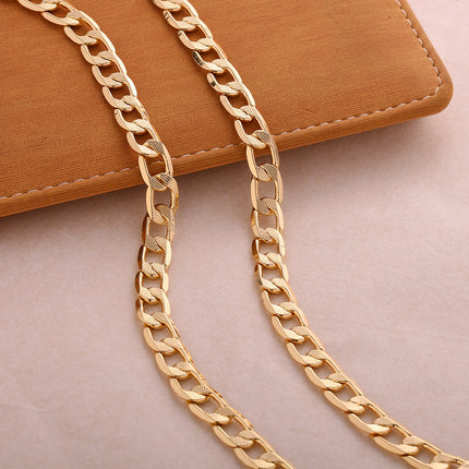 Collar Para Hombre De Estilo Hip Hop Con Baño De Cobre Chapado En Oro 14K