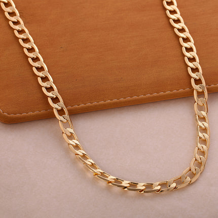 Collar Para Hombre De Estilo Hip Hop Con Baño De Cobre Chapado En Oro 14K