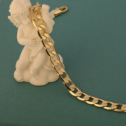 Collar Para Hombre De Estilo Hip Hop Con Baño De Cobre Chapado En Oro 14K