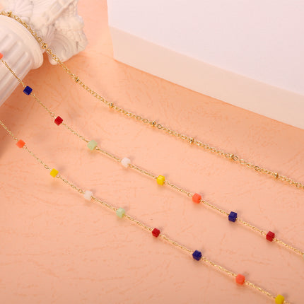 Collares En Capas Casual Estilo Simple Con Bloque De Resina De Colores