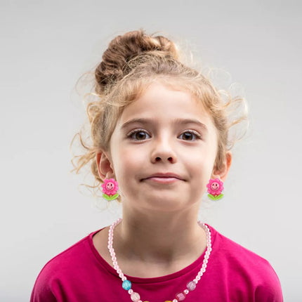 Conjunto De Joyería Infantil De Girasol, Collar, Pulsera, Aretes Y Anillo