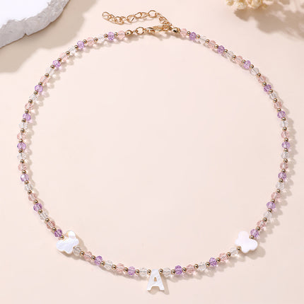 Collar Para Niños De Cuentas Con Dijes De Mariposa Y Corazón