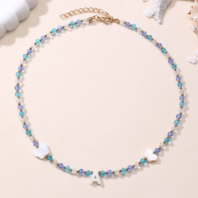 Collar Para Niños De Cuentas Con Dijes De Mariposa Y Corazón